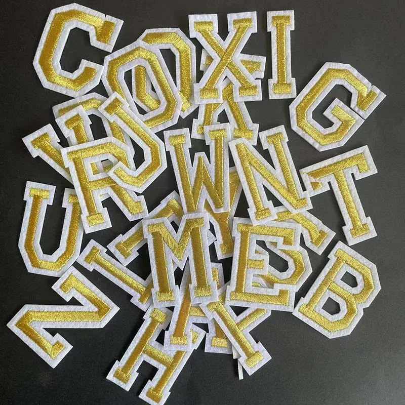 26 PCS Colorful Alphabet Embroidered Iron-On Letter Patches - Fabric Applique Sewing Supplies