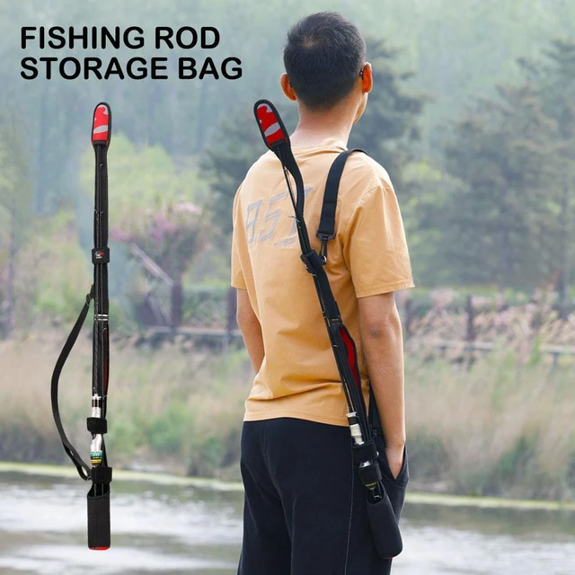 Fishing Rod Storage Bag Portable Fishing Rod Shoulder Belt Fishing  Accessories