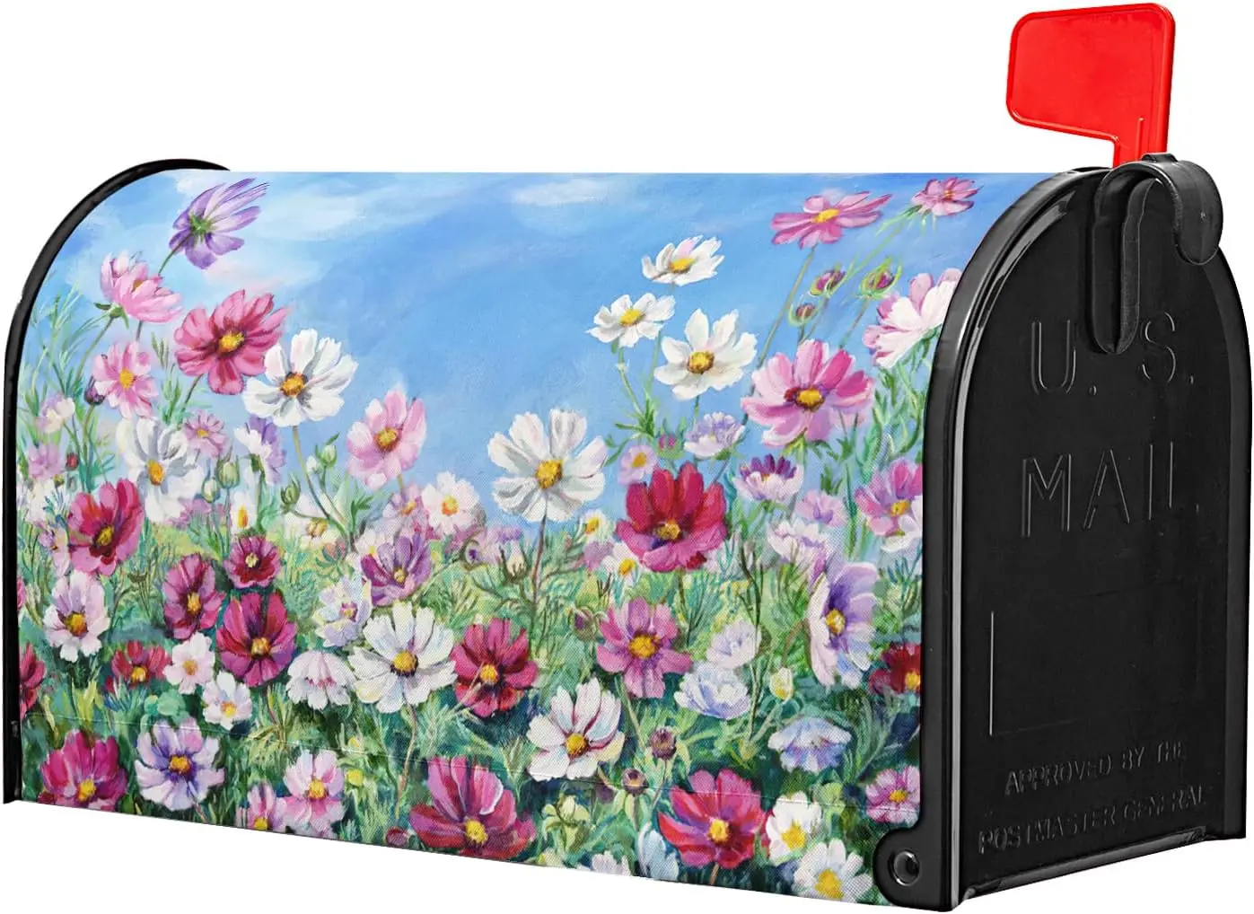 Spring Flowers Mailbox Cover Magnetic Standard Size 21" x 18" Colorful Wildflowers Mailbox Covers Magnetic Spring Summer Floral