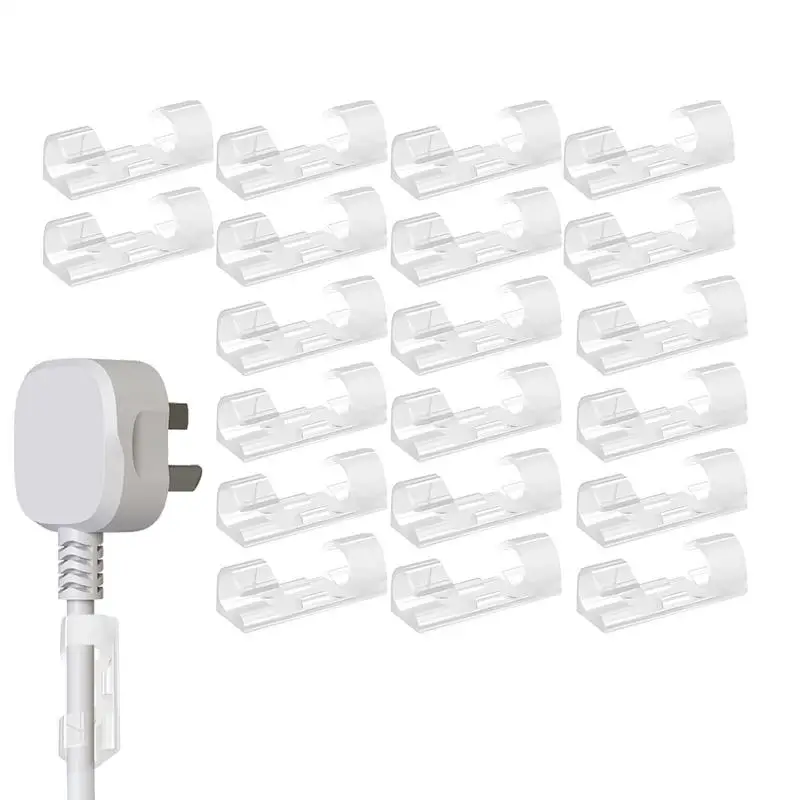 

Wire Holders For Cords Self-Adhesive Cable Holder 20PCS Cord Keepers For Cables Firm Strong Space Saver Cord Storage Organizer