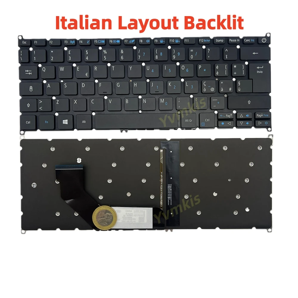 Sf5 Keyboard Layout SF314-52 KeyboardFor ACER S13 SF514 SF314-52 SF314-51G S5-371 SF5 VX15 ...