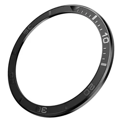 Enhanced Metal Bezel Ring Protector for Smartwatch - Sleek Protective Bumper Design (Black)