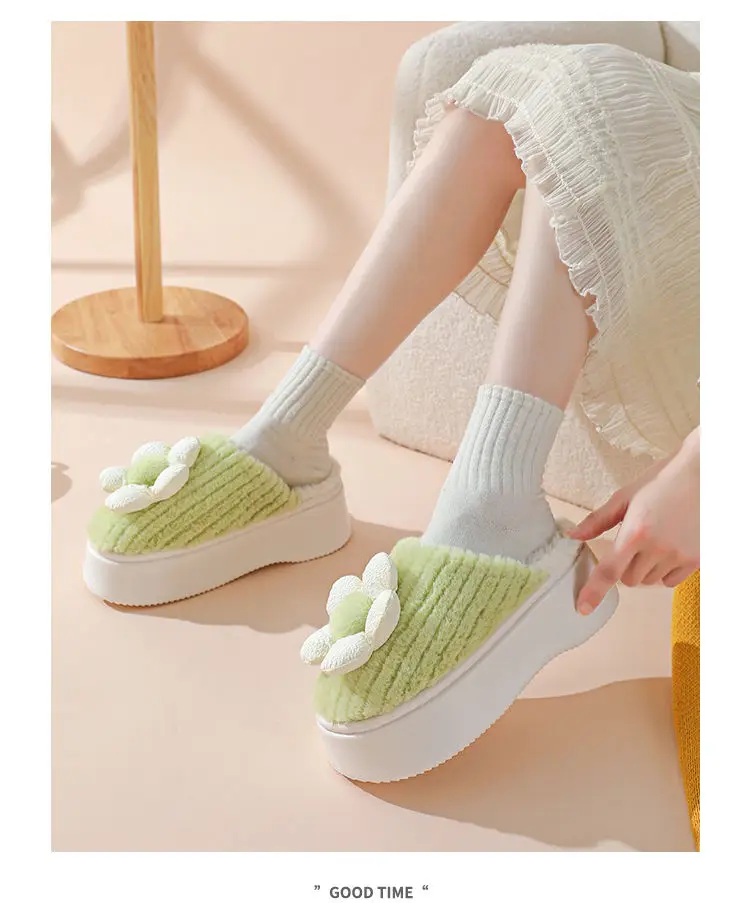 Warm Platform Indoor Slippers for Women - true deals club