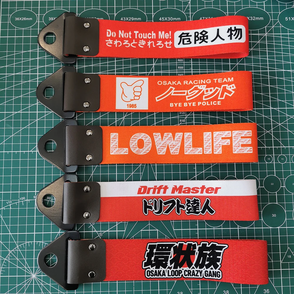 Car Tow Cable Car Towing Rope Trailer Breakaway Rope JDM Culture Car Color Pendant Tow Strap Belt Tow Rope Ribbon Auto Accessories Trailer Ropes Bumper Towing Strap FOR FAKETAXI