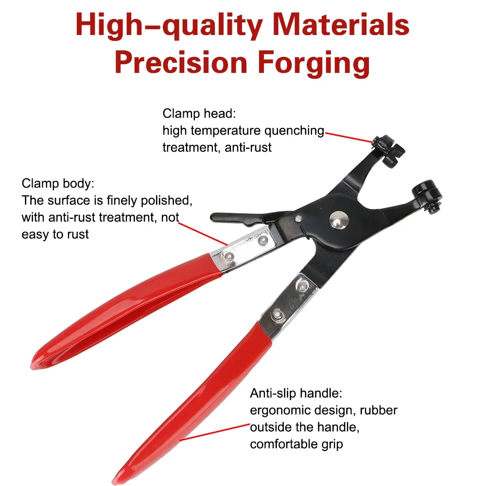 Auto Pliers Removal Tools for Water Pipe Hose Flat Band Ring Tube Clamps Repair Kit Motorcycle Truck Trailer Car Accessories 2