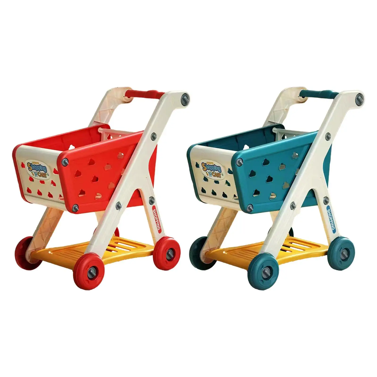

Kids Shopping Cart Toy Funny Storage Toy Role Play Easy to Push Trolley Play Set Party Favors Creative Toys Birthday Gift