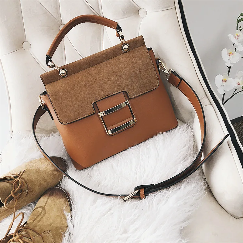 Hot selling women handbags 2023 new female Korean  style portable messenger small square bag frosted crossbody shoulder bag 