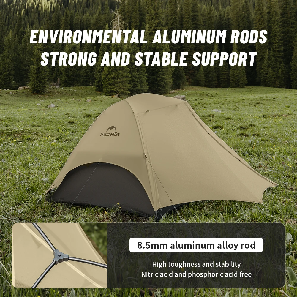 Naturehike Camping Tent Star River UL 2 People Tent 15D Nylon Ultralight Hiking Two Doors Backpacking Travel with Mat camping tent portable tent