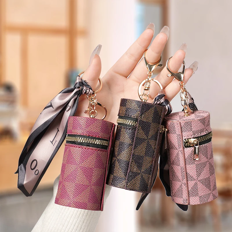 Coin Purse Europe and United States Plaid Compact Bag Pendant Headset Pocket Red Envelope Mini Keychain Bag