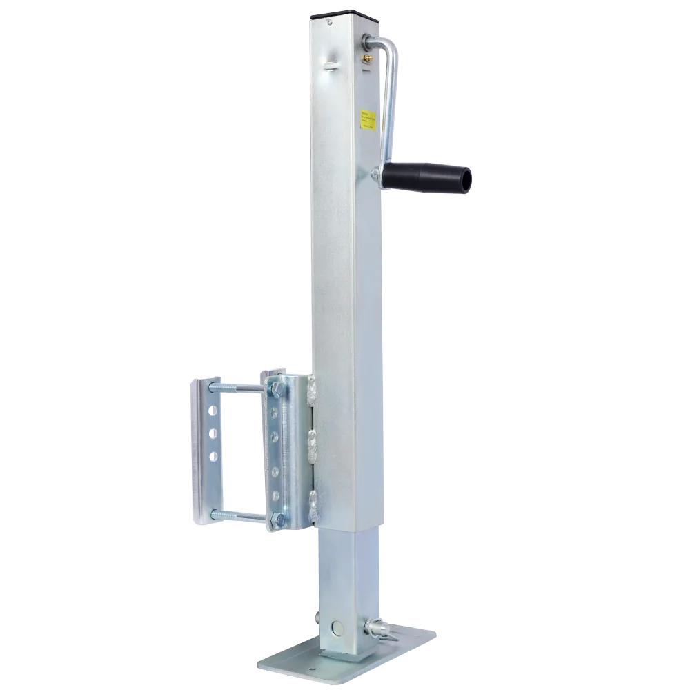 Heavy Duty Trailer Jack, Fixed Mount Jack w/Drop Leg, 28.6 in. of Lift, Max Load 2,500 Lbs
