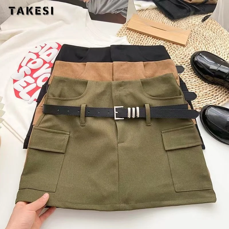 

American Retro Y2K Style Harajuku High Waist Street Style Jeans Skirts 2023 Summer Women's Sexy Slim Fit Hotsweet Denim Skirt