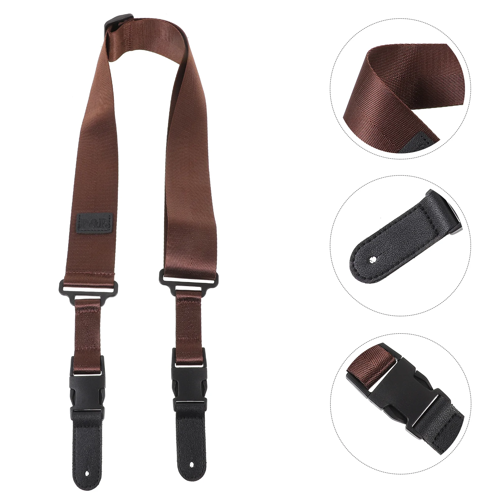 

Bass Decorative Adjustable Guitar Strap Belt Nylon Folk Electric S502-a Brown Bass Shoulder Sling Adjustable Belt