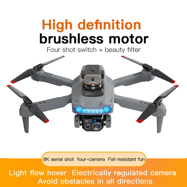 Drone GPS S12 professionnel 8K HD double caméra FPV avec contrôle d'écran flux optique vol stationnaire pliable sans brosse quadrirotor Dron jouet  44