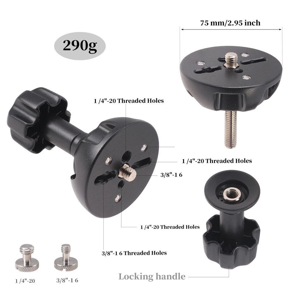 Adattatore Da 75mm Per Treppiedi - Converti Flat To Bowl Con Viti - Foto 3