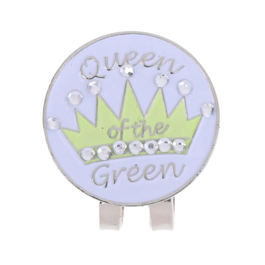 Sturdy Shiny Rhinestones Magnetic Visor Clip On Golf Ball Marker Gift
