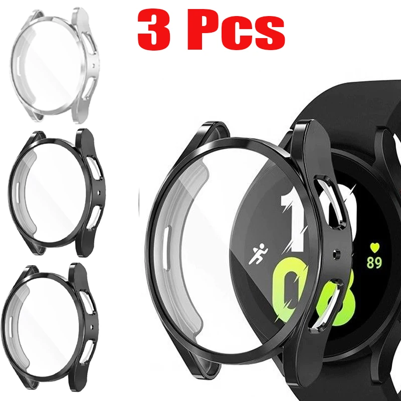 Silicone TPU Bumper Screen Protector Cover - 3 Pack