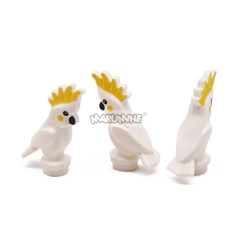 마루미네 10PCS 앵무새 MOC 블록 조립 퍼즐 세트 어린이용 창의적 STEM 교육용 건설 장난감