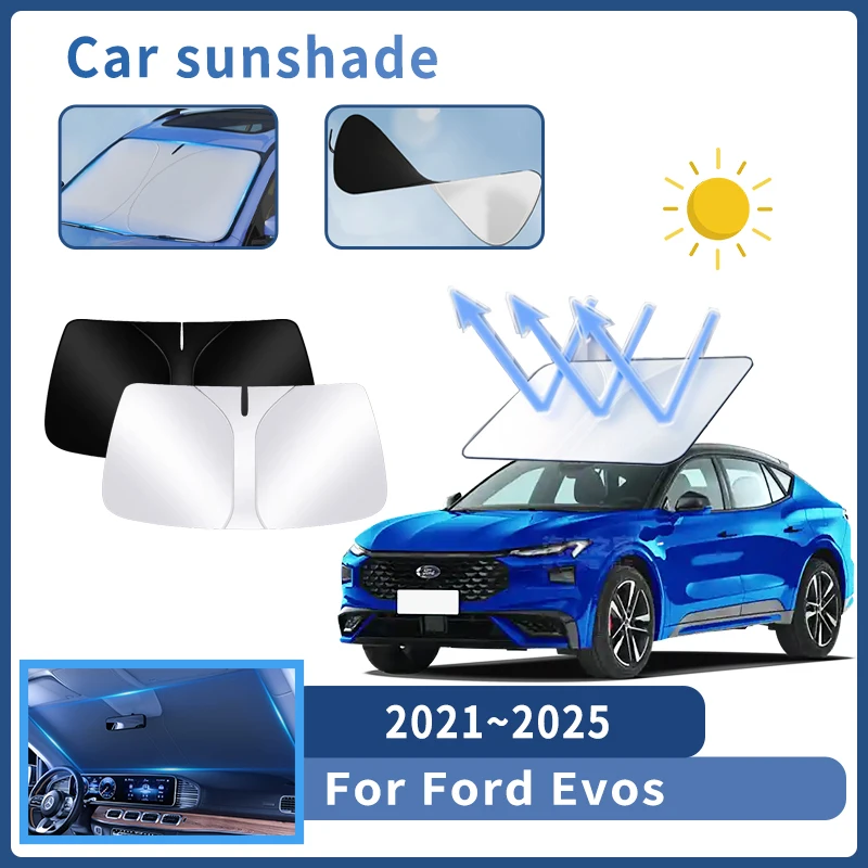 Auto Parts For Ford Evos 2021-2025 2022 2023 Sunshade Windshield Sun Protection Heat Cover Summer Car Interior Accessories Tool Auto Parts For Ford Evos 2021-2025 2022 2023 Sunshade Windshield Sun Protection Heat Cover Summer Car Interior Accessories Tool