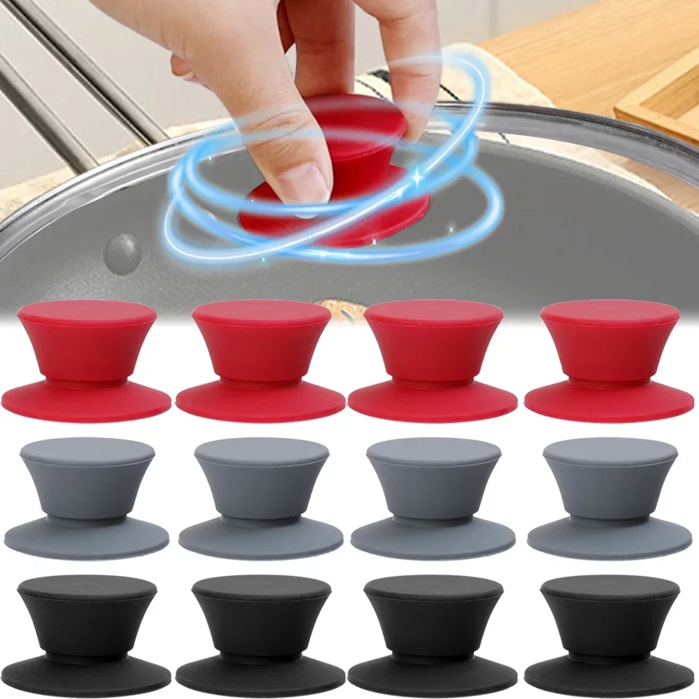 Pot Lid Top Bead Non-Slip Handle Replacement Pan Handle Kitchen Lid Knobs Silicone Heat Resistant Modern Simple Kitchenware Sets