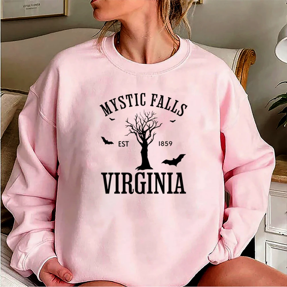 Mystic Falls Virginia Sweatshirt Vampire Diaries Hoodie Retro TV