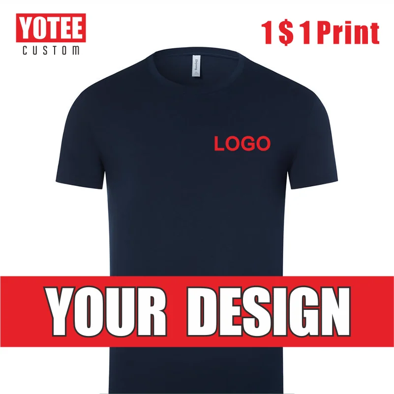 YOTEE Custom T-Shirt Stretch Tops Make Your Design Logo Text Men's Women's Printed Original Design High Quality Gift T-Shirts
