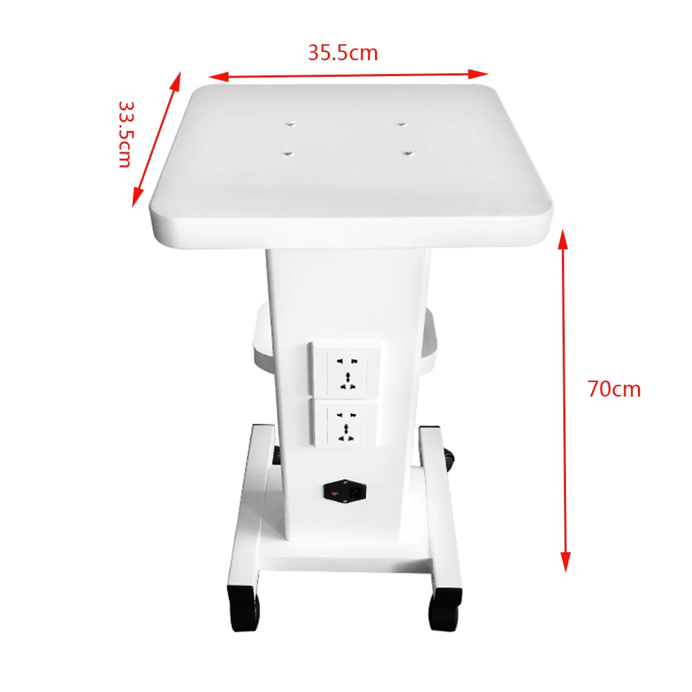 2-stöckiger Schönheitssalonwagen Rolling Beauty Dental Spa Organizer Salonwagen mit 2 Steckdosen für SPA Salon Tools Equipment Support – Detail 4