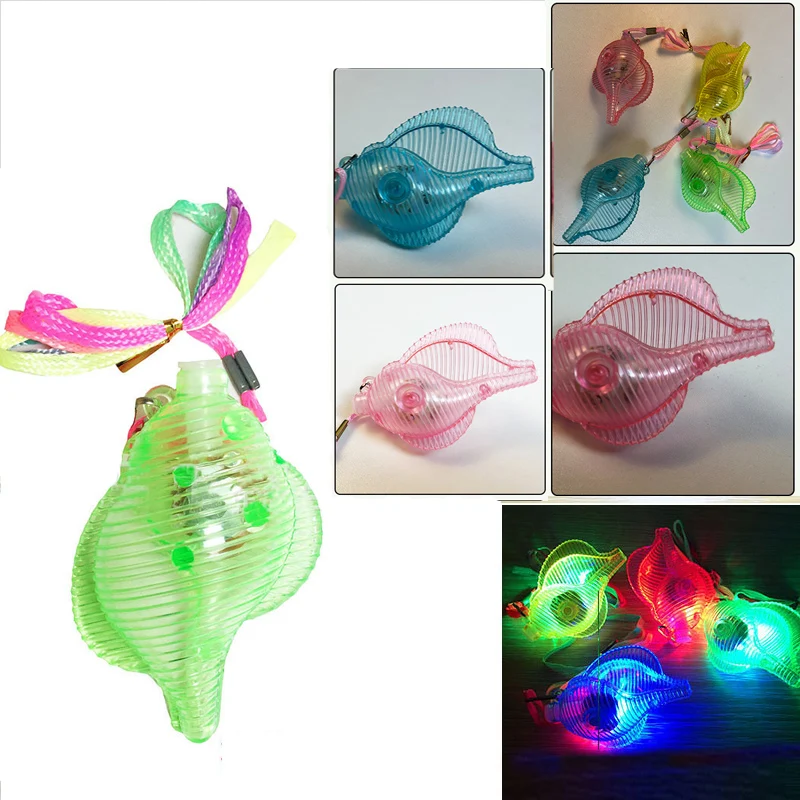 

30pcs Kids Adult LED Light Up Flashing Conch Necklace Shining Snail Pendant Glow in The Dark Party Favors Christmas navidad