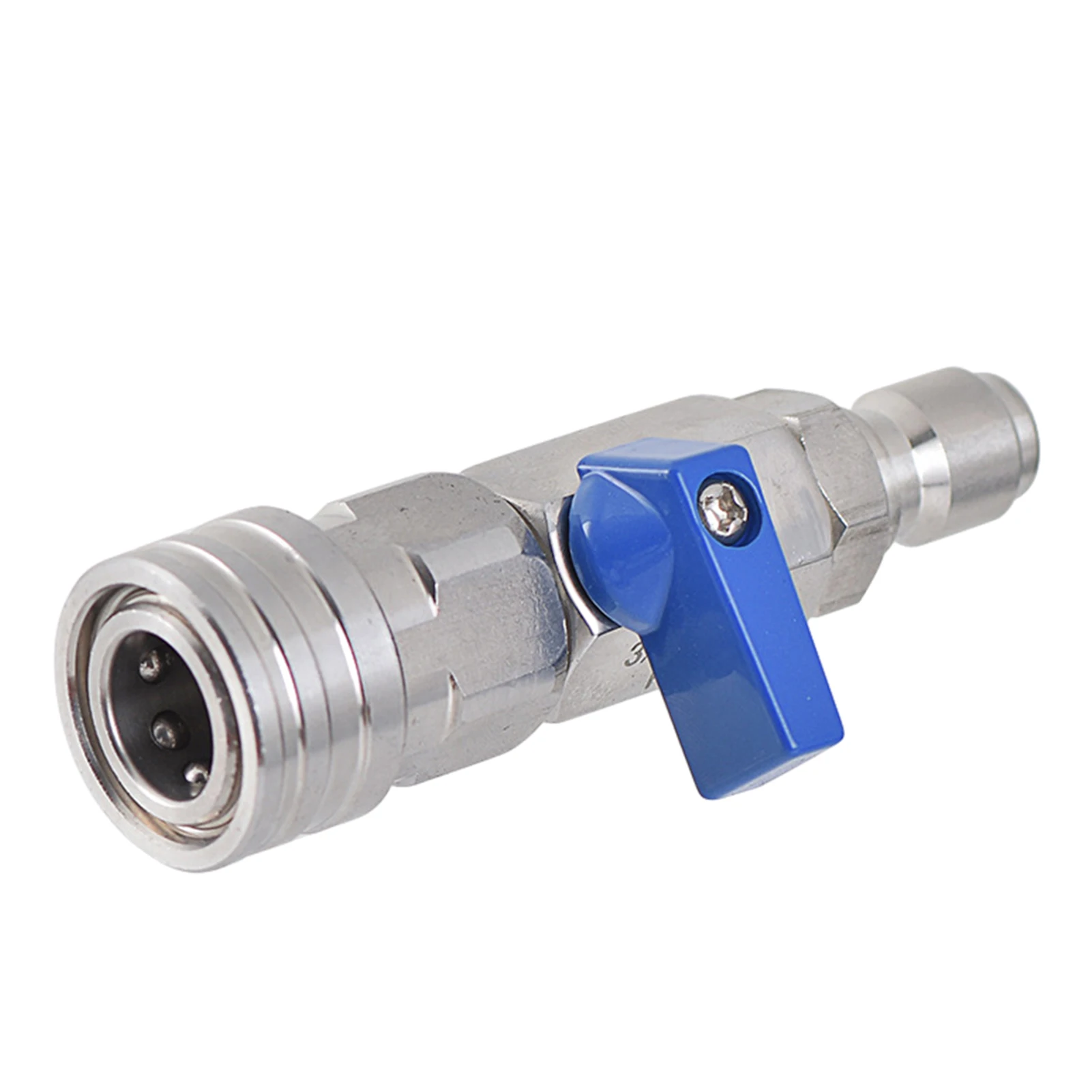 

3/8 High Pressure Washer Durable Ball Valve Quick Connect Practical Sliver 4500 PSI Agricultural Irrigation Car Patio Power Hose