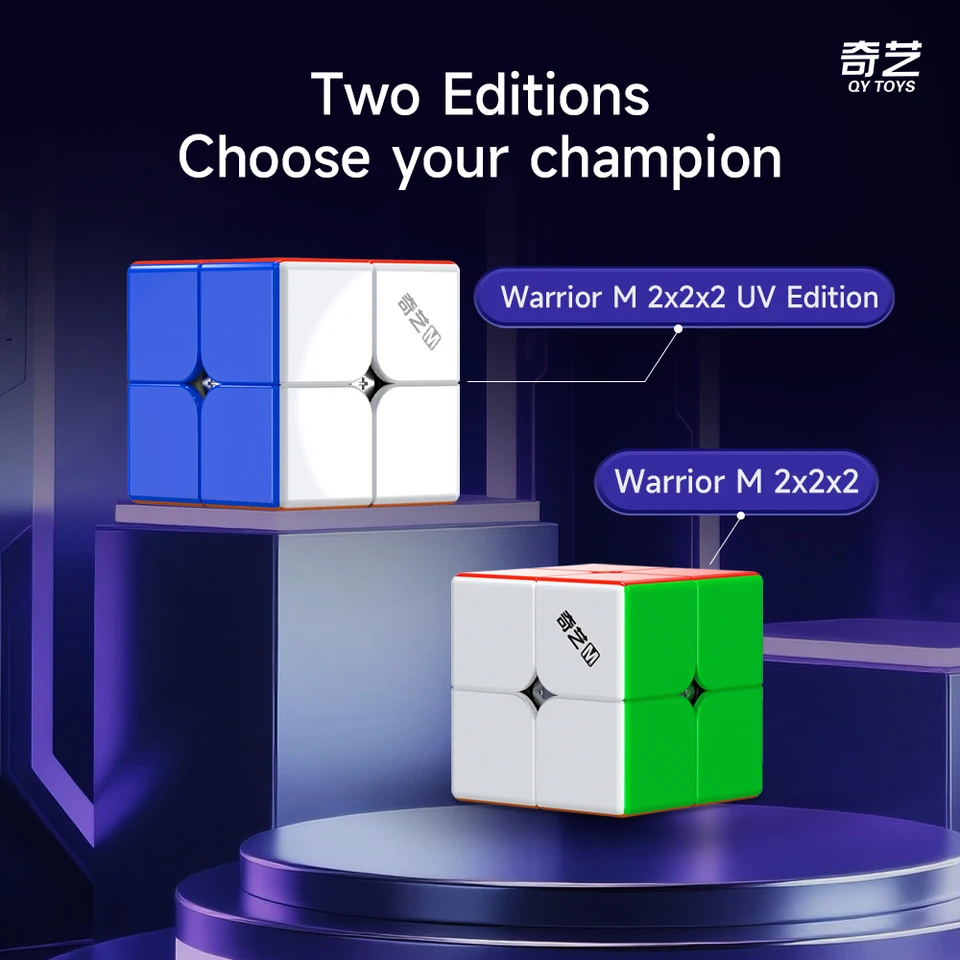 QiYi Warrior M 2x2 4x4 Magnetic UV Magic Cube Professional