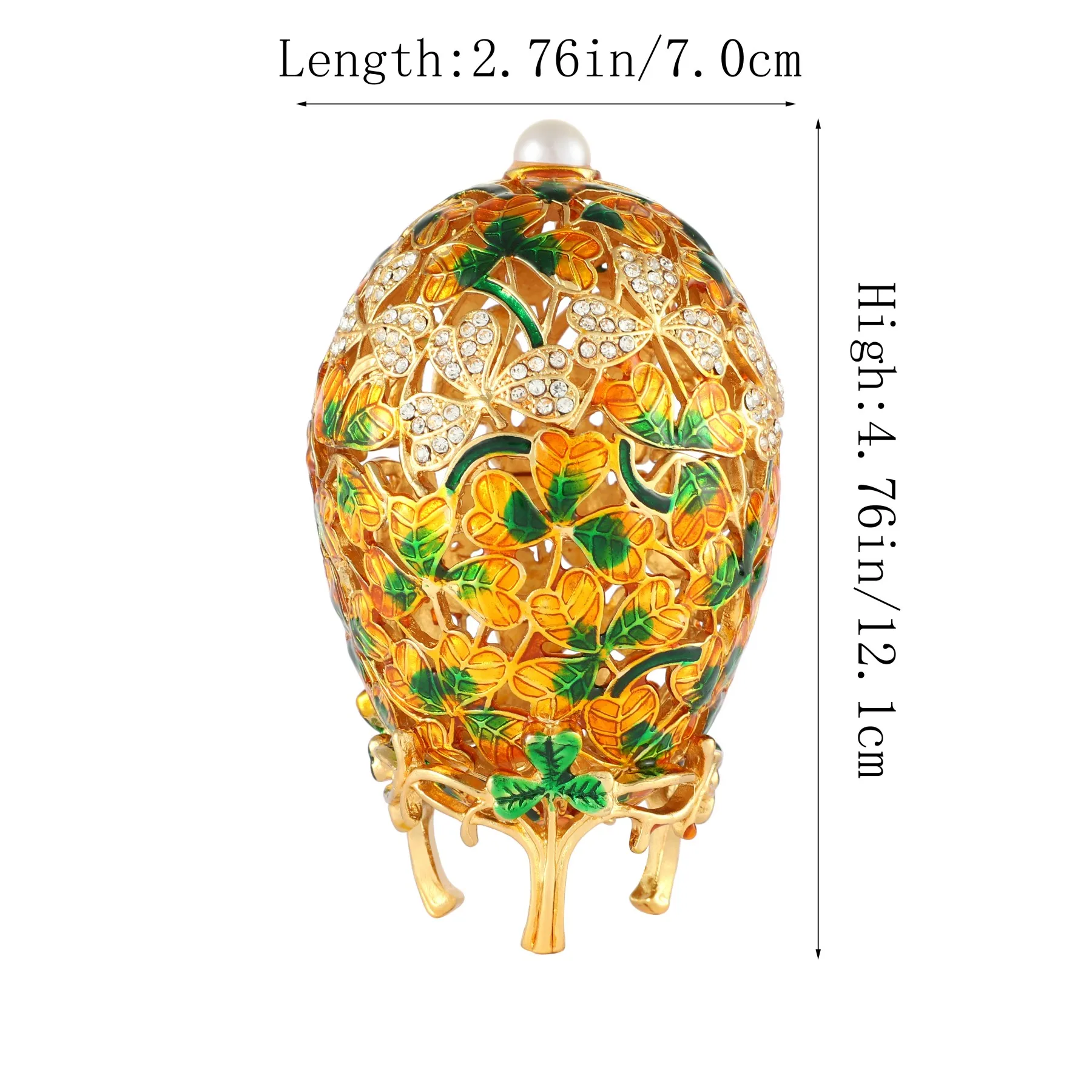 Qifu Nuovo Arrivo Bellissimo Uovo Faberge Con Fiore Per Portagioie