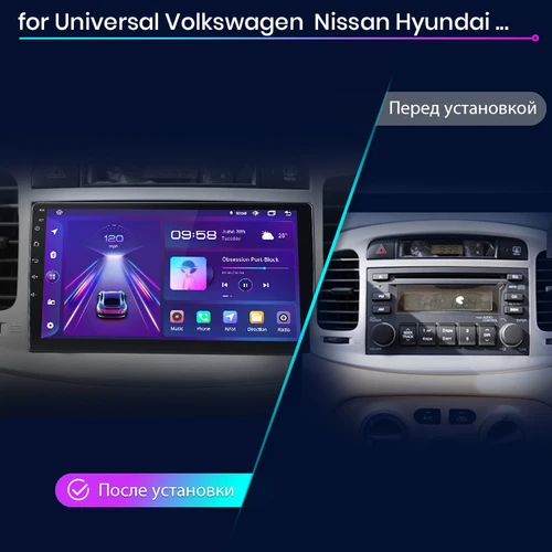 Junsun V1 AI 음성 무선 카플레이, VW 폭스바겐, 닛산, 도요타, 현대, 4G 차량용 멀티미디어 GPS, 안드로이드, 범용 라디오 2
