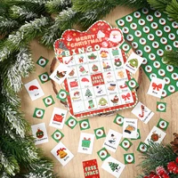 Christmas Cartoon Bingos Game Cards Merry Christmas Decoration for Home 2025 Bingo Game Set Navidad Natal New Year Gift 2026 6