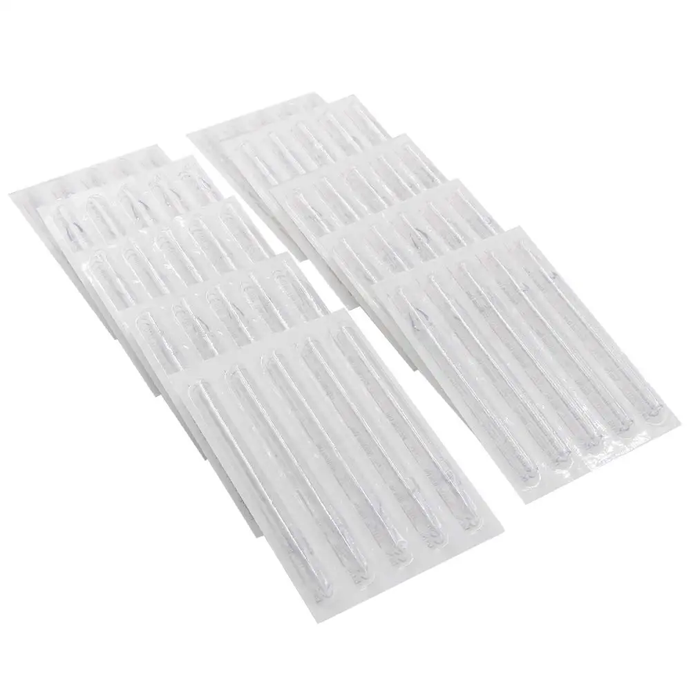 50PCS 5/7/9/11F Tattoo Long Tips Flat Size Disposable Plastic Long Tattoo Tips Nozzle Tube For Supplies tattoo microblading needles