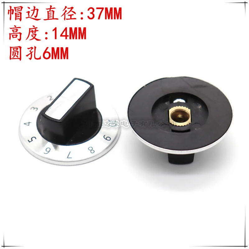Description Picture 3 of item1PCS Arrow Metal Knob Cap Round Hole 6MM Potentiometer Scale Knob Cap Metal Speed Control Switch Cap with Digital Dial