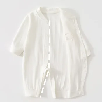 AYNIGIELL الخريف الطفل حللا 100% القطن الفتيان الفتيات طويلة الأكمام رومبير الرضع لطيف مطبوعة نيسيي منامة 0-18 متر 6