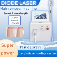 Diode Laser Hair Removal Machine Depiladora Laser Smart 3 Wavelength 755NM 808NM 1064NM Suitable For All Skin Tones High Energy 1
