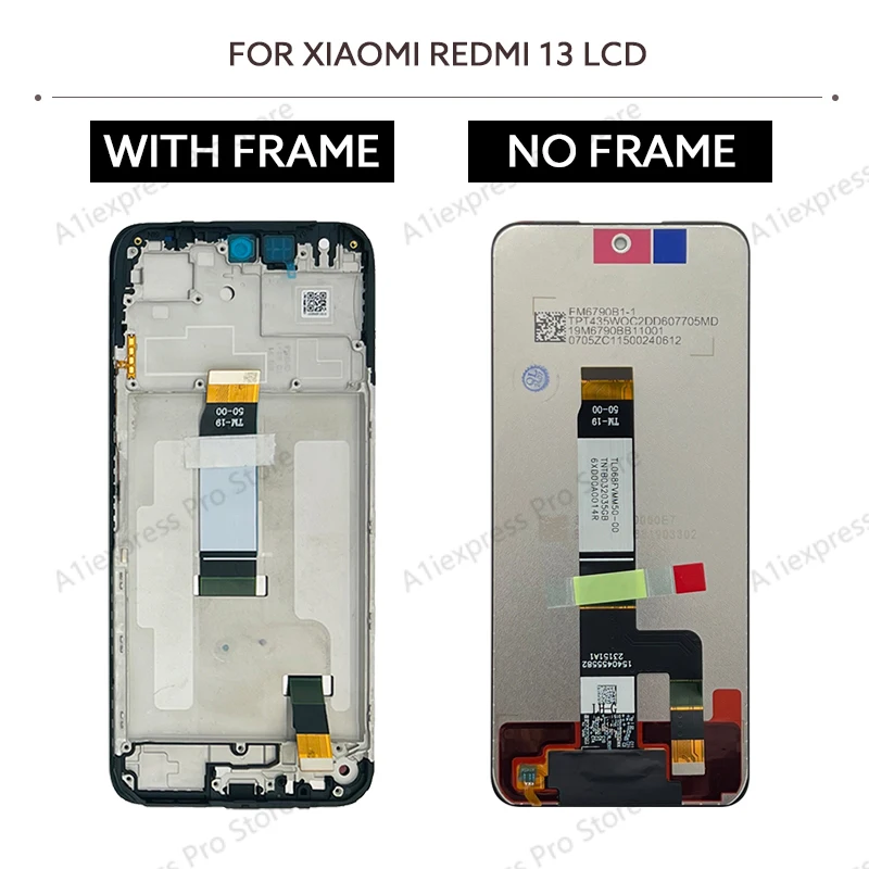 Écran LCD De Remplacement Pour Xiaomi Redmi 13 4G/5G - Avec Cadre Et Kit D'outils - Modèles 2404ARN45A, 24040RN64Y, 2406ERN9CI - 9