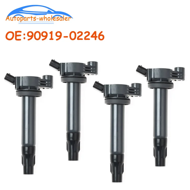 

4 Pcs Car Accessories 90919-02246 9091902246 Fit For Toyota Camry Highlander Solara For Lexus ES330 RX330 RX400h Ignition Coil