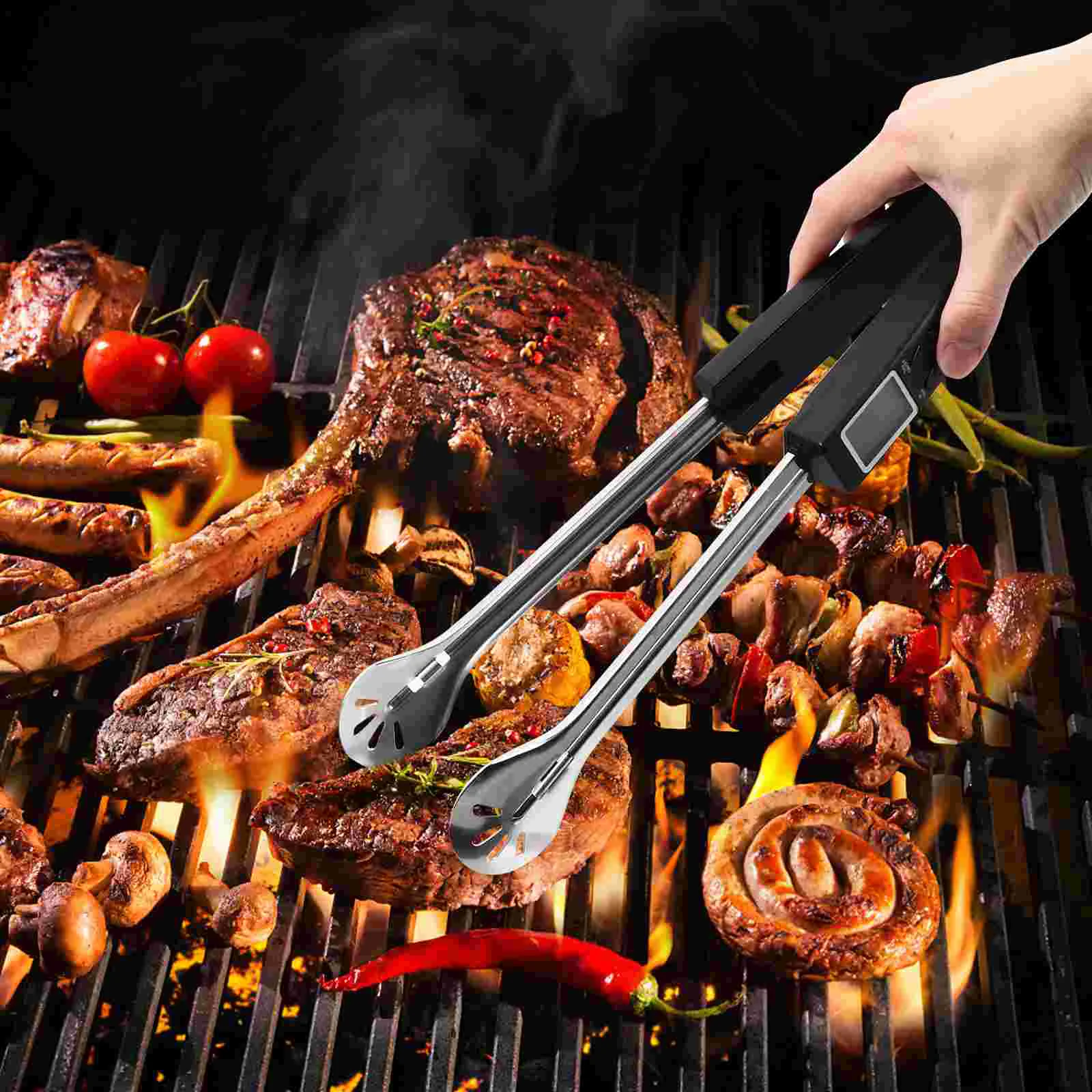 

Металлический термометр для барбекю, инструменты для сервировки пищи, электронные компоненты для гриля, для улицы