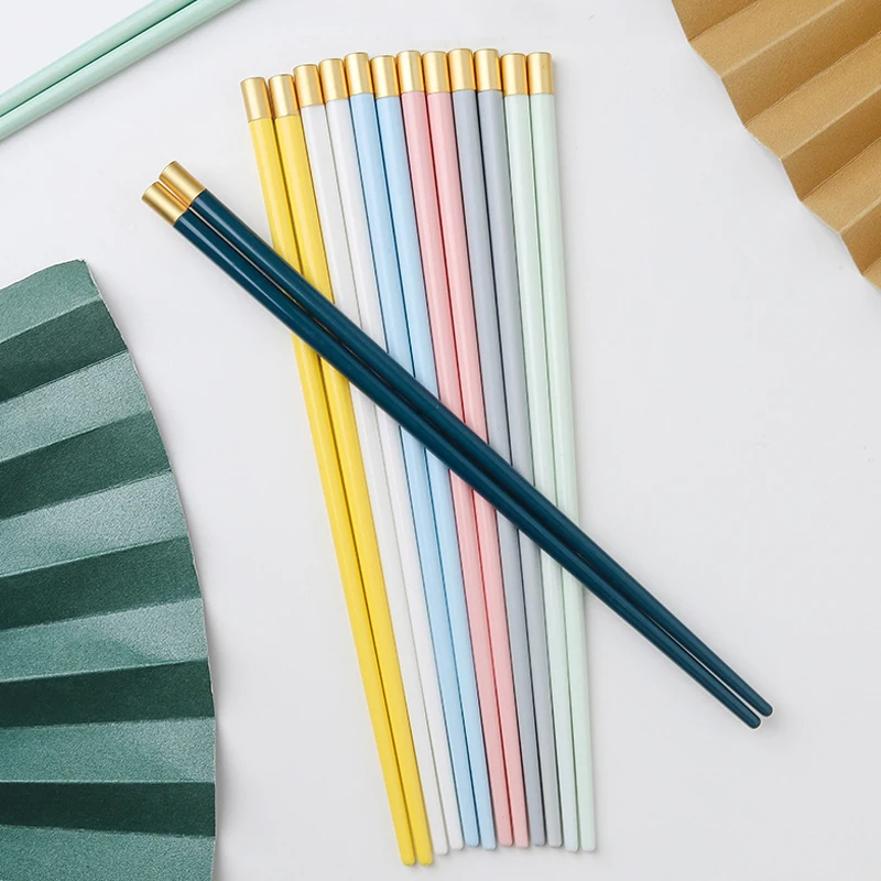 

1 Pair Morandi Chopsticks Ceramic Chop Stick Reusable Food Sticks for Sushi Bento Accessories Home Kitchen Tableware Dinnerware