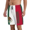 2023 Summer Polyester Mexico Country Flag 3D Printed Men's Board Shorts Beach Pocket Running Summer Pants 3