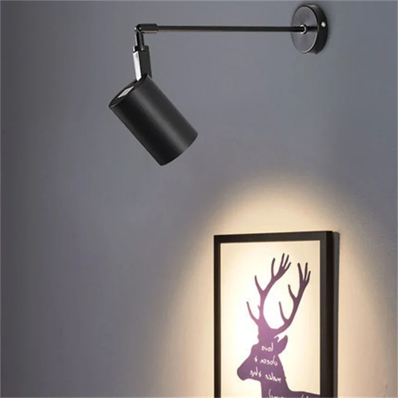 LED Wall Lamp for Picture Lighting Adjustable Telescopic Long Arm Spotlights Gallery Exhibition Wall Mounted Wall Sconce Light 3