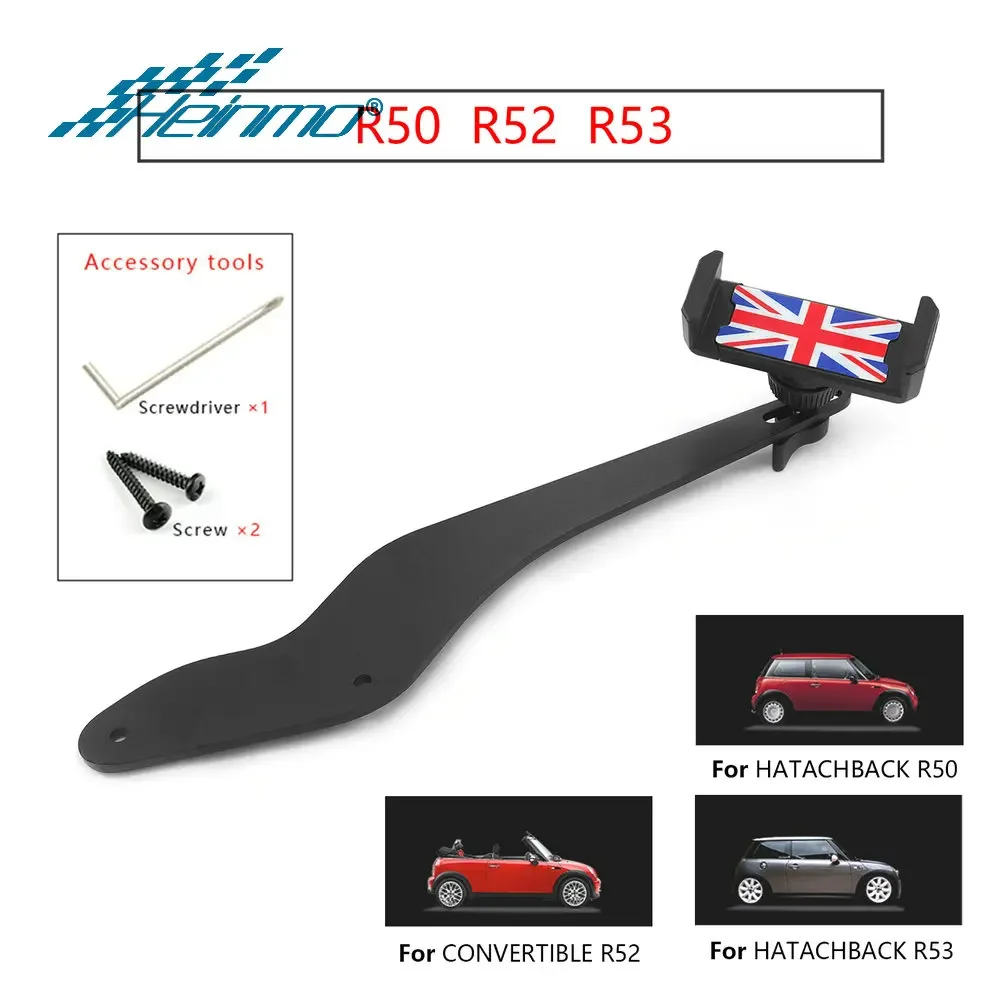 For MINI Cooper R50 R52 R53 Car multi-functional mobile phone holder phone holder mobile phone holder gps holder dashboard GPS bracket Aluminium Alloy accessories