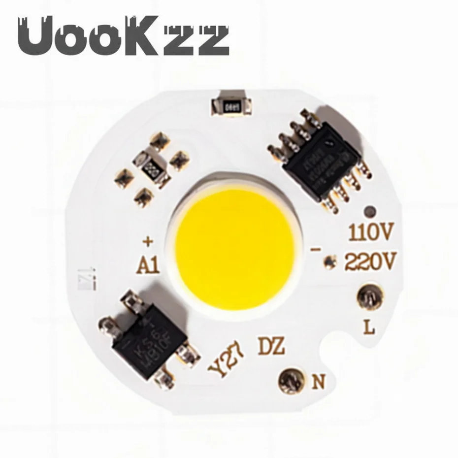 UooKzz 3W 5W 7W 9W 10W 12W Y27 LED COB Chip Lamp 220V Smart IC No Need Driver LED Bulb For Flood Light Cold White Warm White find smart note white grid блокнот