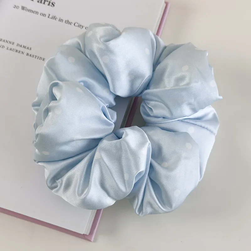 Elegante Haar-scrunchies Mit Pünktchen- Und Blumenmuster Für Damen_voghion.com