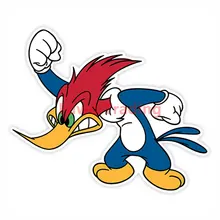 

Fuwo Trading Cartoon Woodpecker Car Sticker Cover Scratches Waterproof Anti-UV Car Window Body Decorative Stickers Accessories