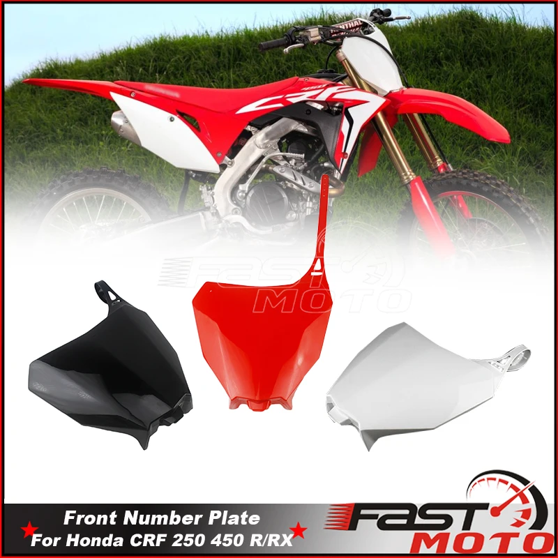 Targa Anteriore Motocross Per Honda Crf 250R 450R 450Rx 250Rx 17-2020 Enduro Mx Targhe In Plastica Crf450R Crf250R Racing