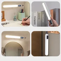 Table Lamp LED Desk Lamp With Clock Magnetic Light Multi Functional Night Light Rotatable Timing Lamp For Bedroom Table Reading 4