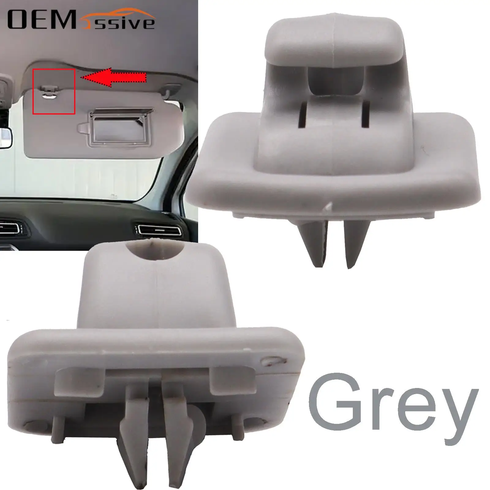 2 Pz Interno Parasole Gancio Clip Parasole Clip Gancio Supporto Tetto Apribile Staffa Per Citroen Ds3 Xsara Picasso C5 C8 Per Toyota Aygo