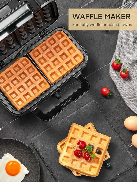 Sandwich Maker, Waffle Maker, Panini Press Grill 3 In 1, With Non-stick  Removable Plates, Fast And Even Heating, For Breakfast - Waffle, Doughnut &  Cake Makers - AliExpress